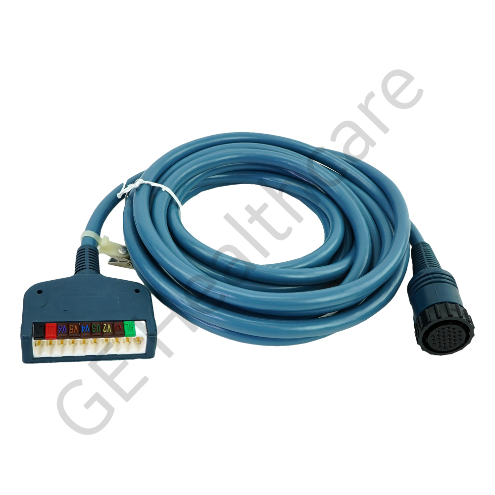 ECG Cable, 10-lead, shielded, 4.5 m/15 ft, 2/pack ECG Cable, 10-lead, shielded, 4.5 m/15 ft, 2/pack