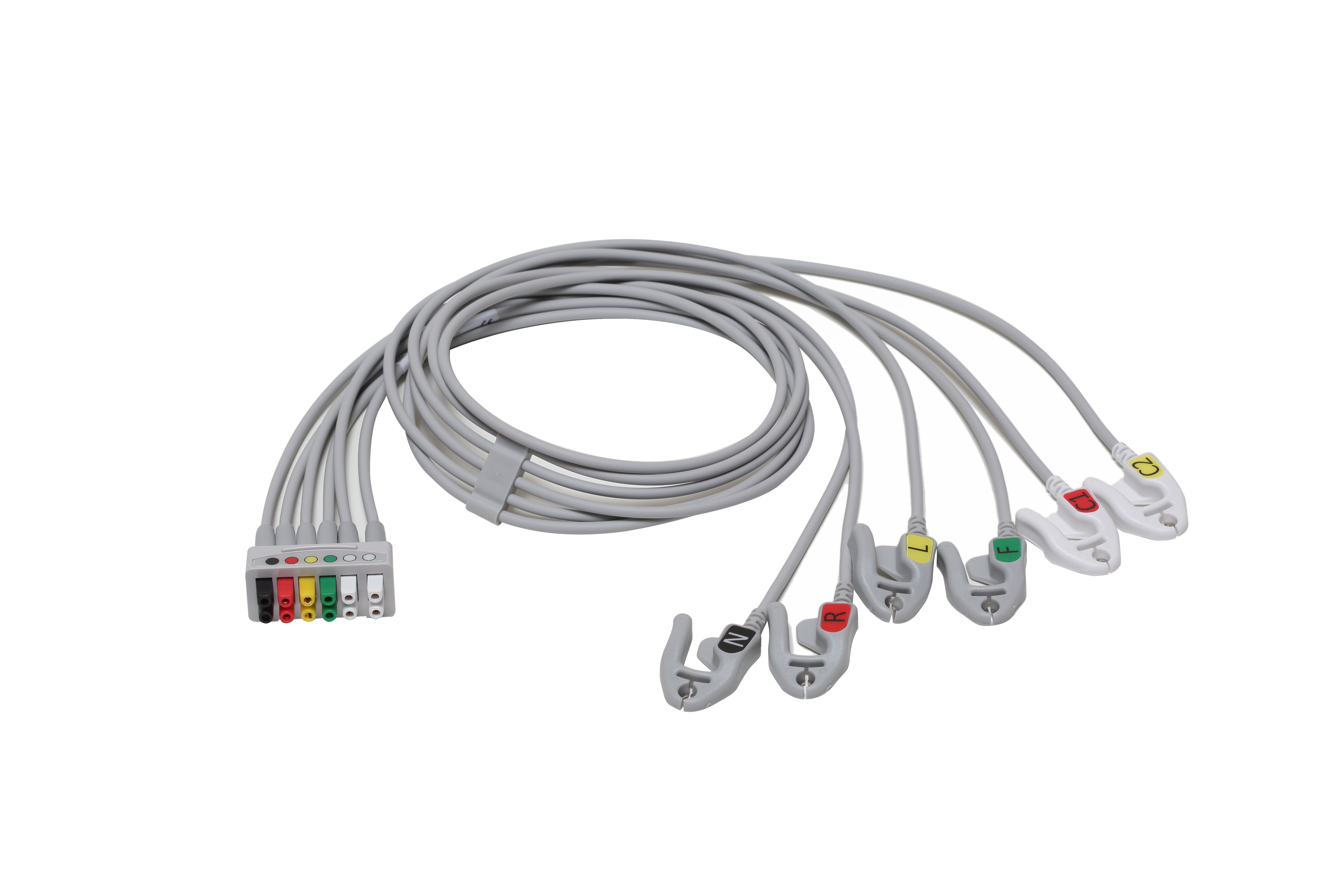 ECG Leadwire set, 6-lead, grouped, Grabber, IEC, 74 cm/ 29 in ECG Leadwire set, 6-lead, grouped, Grabber, IEC, 74 cm/ 29 in